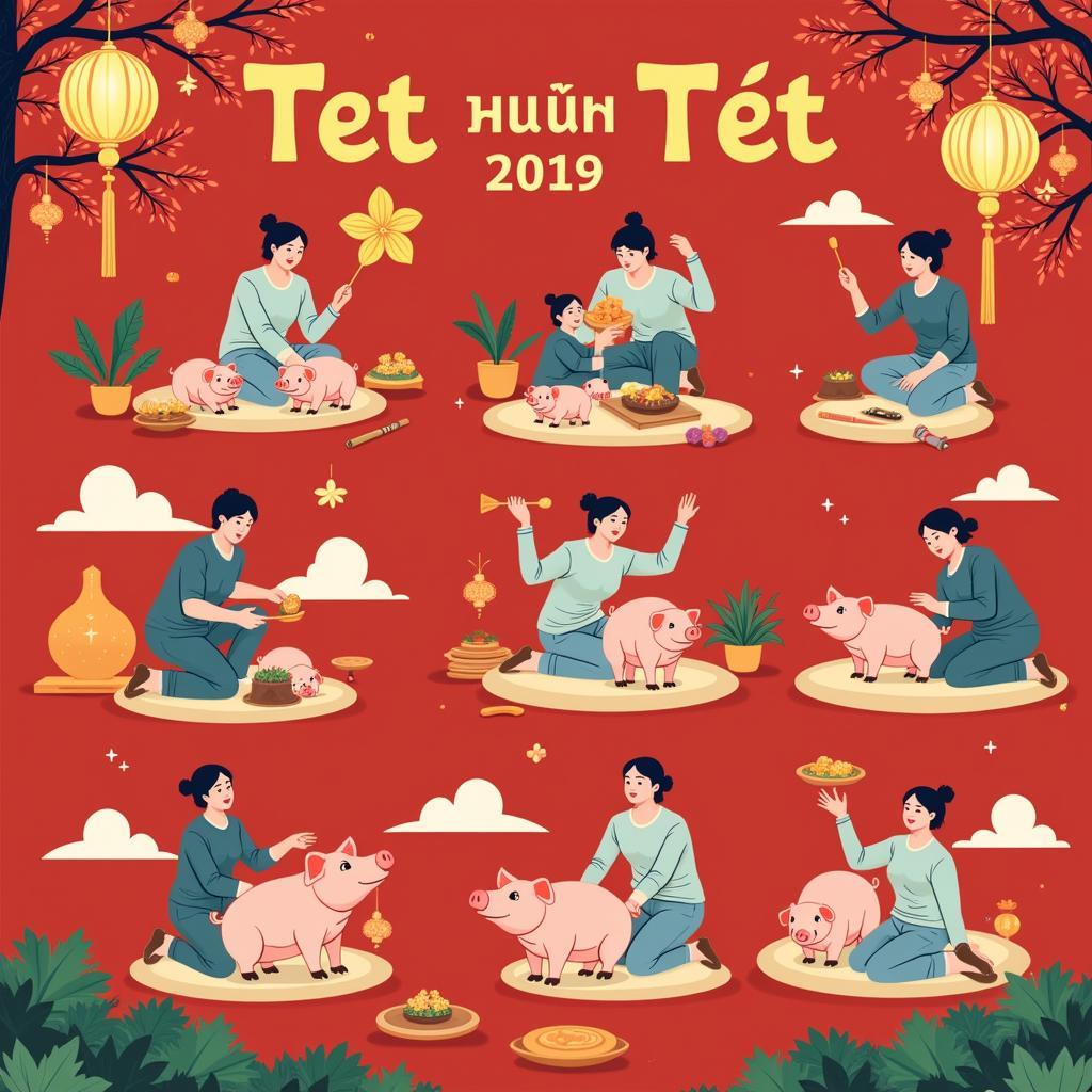 Hình ảnh Tết Kỷ Hợi 2019 với các hoạt động truyền thống