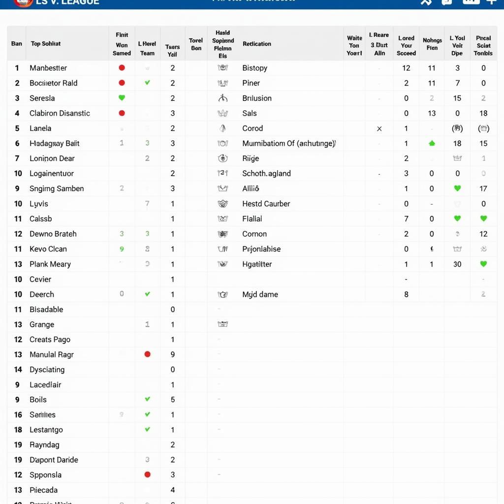 Bảng xếp hạng LS V.League 2021 cập nhật