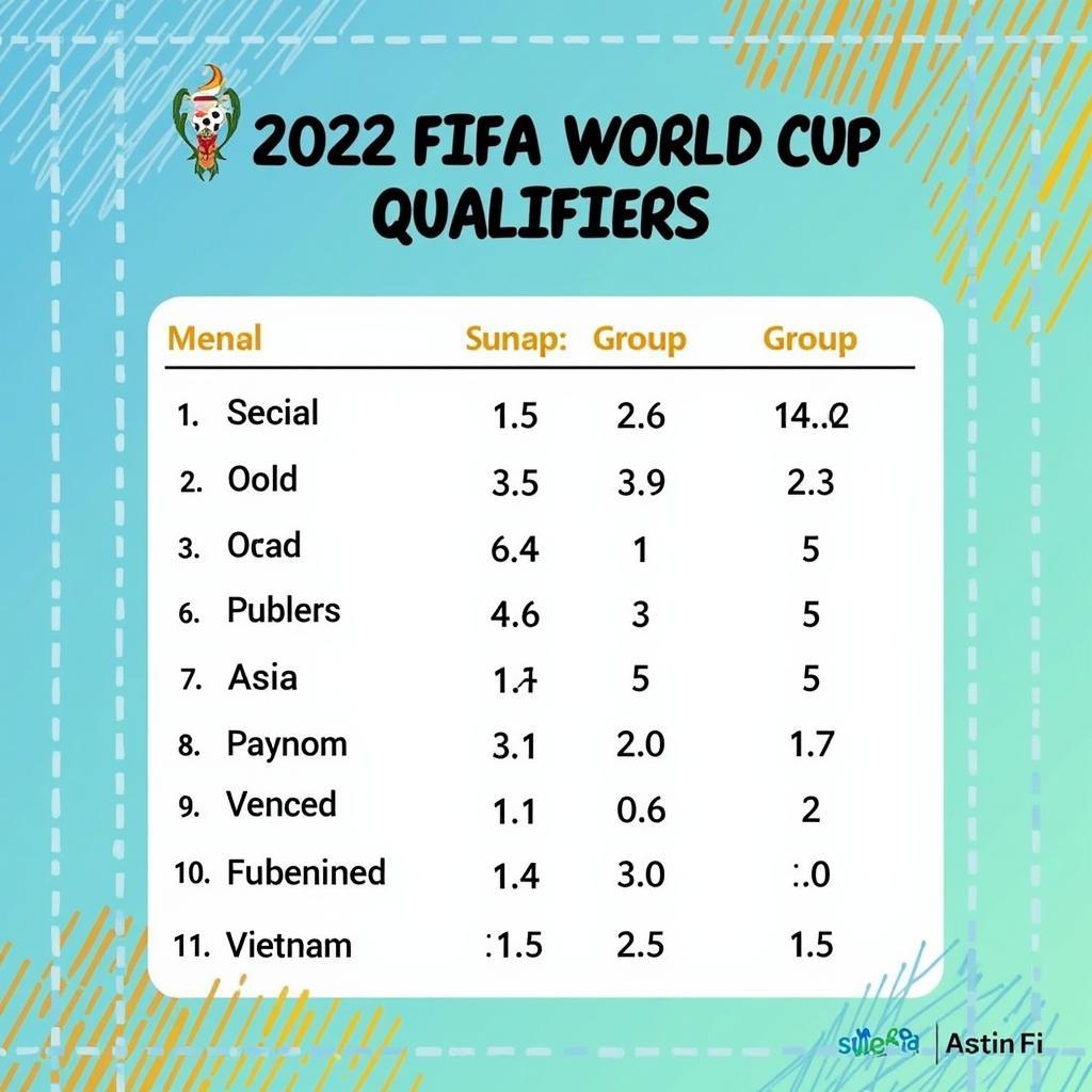 Bảng Xếp Hạng Vòng Loại World Cup 2022 Khu Vực Châu Á