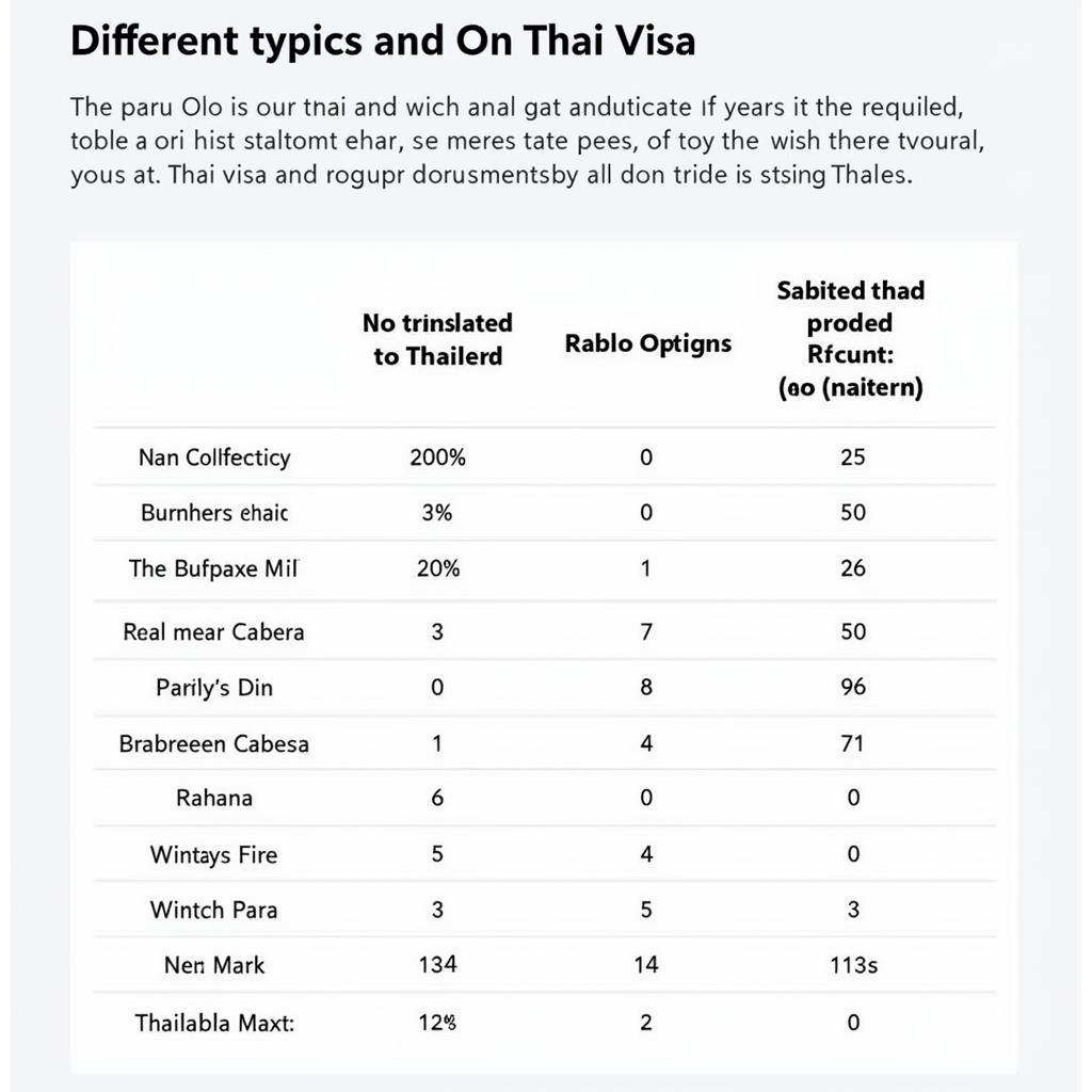 Các loại visa Thái Lan