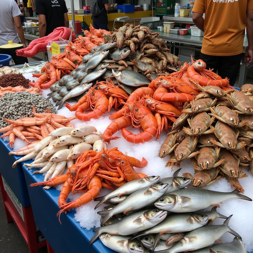 Hải sản tươi ngon tại Trà Cổ