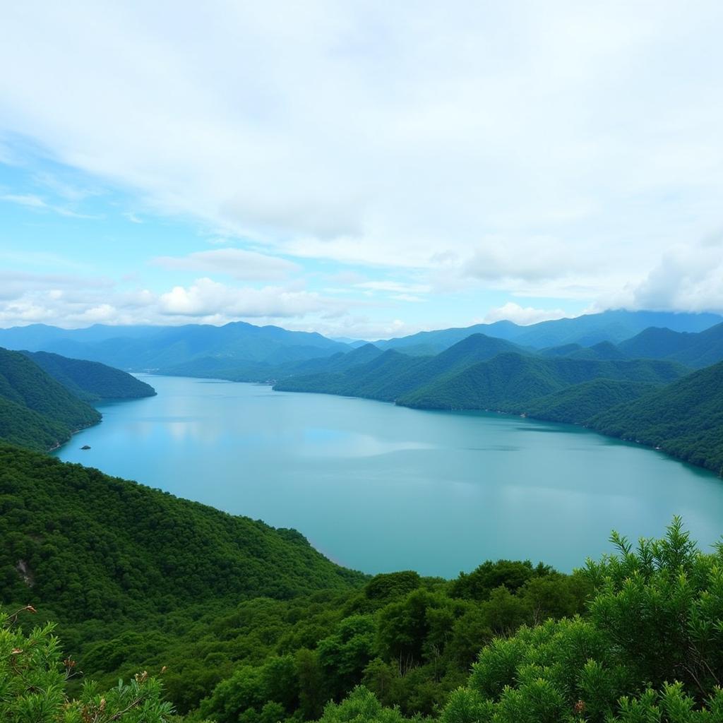 Khung cảnh Hồ Trị An, Đồng Nai