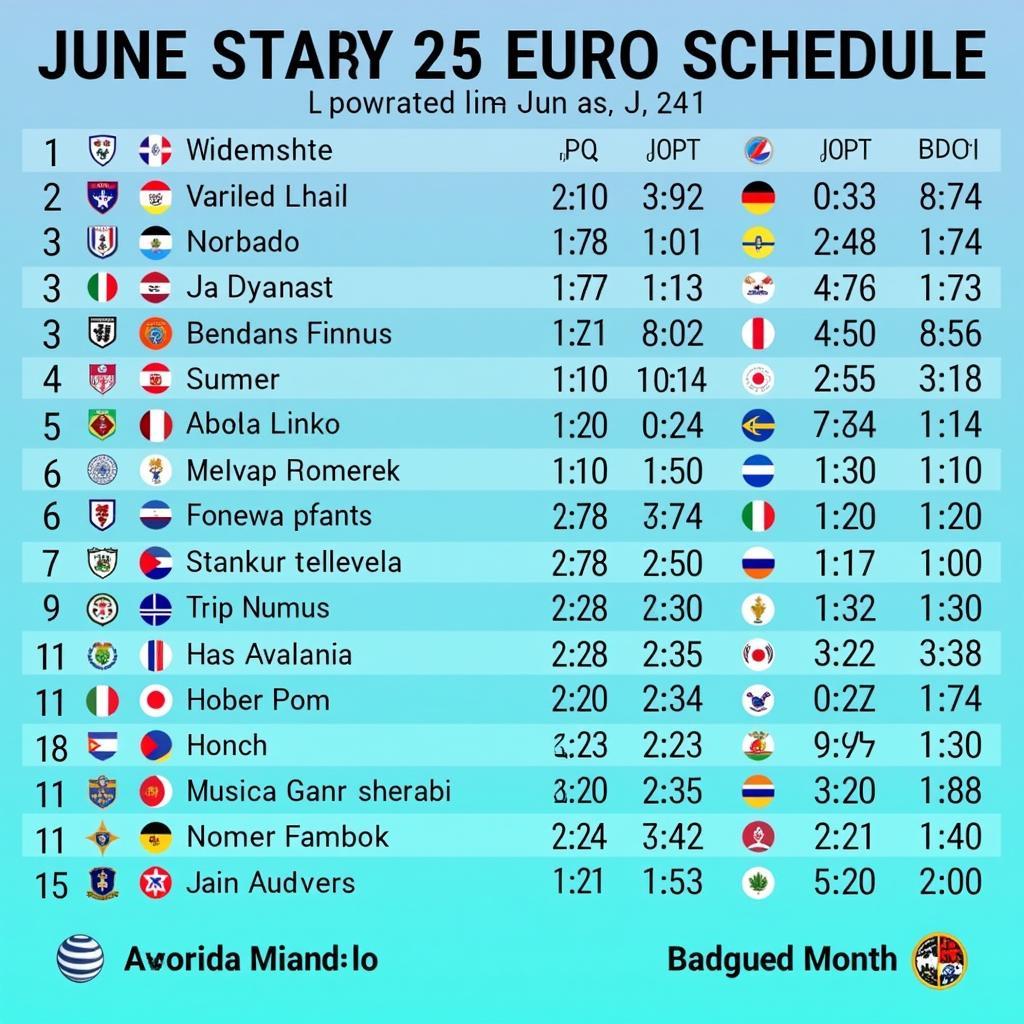 Lịch Bóng Đá Euro Ngày 25 Tháng 6: Cập Nhật Mới Nhất