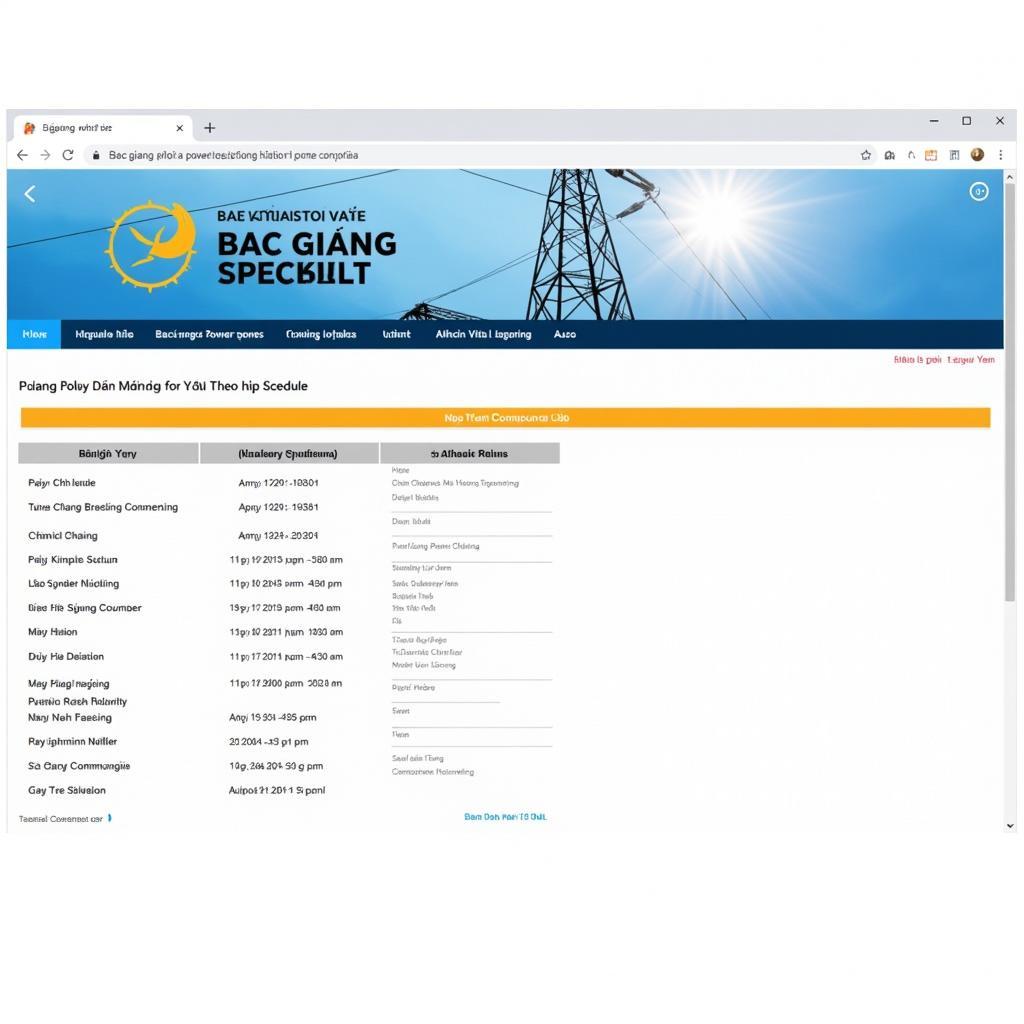 Tra cứu lịch cắt điện Tân Yên Bắc Giang trên website Điện lực