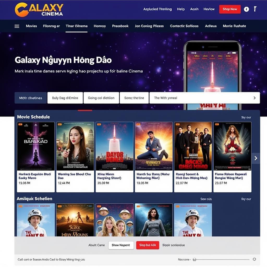 Lịch chiếu Galaxy Nguyễn Hồng Đào trực tuyến