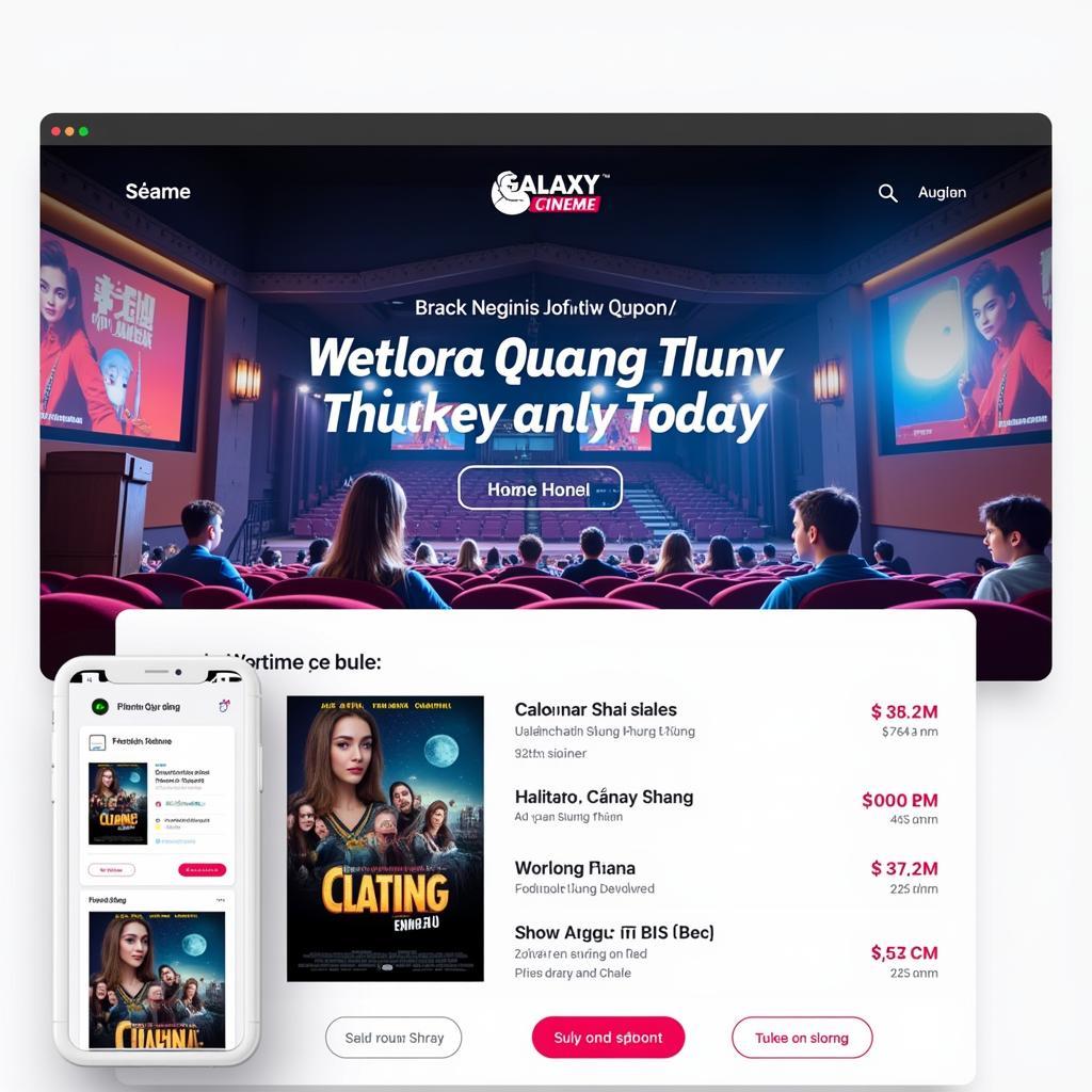 Lịch chiếu phim Galaxy Quang Trung hôm nay