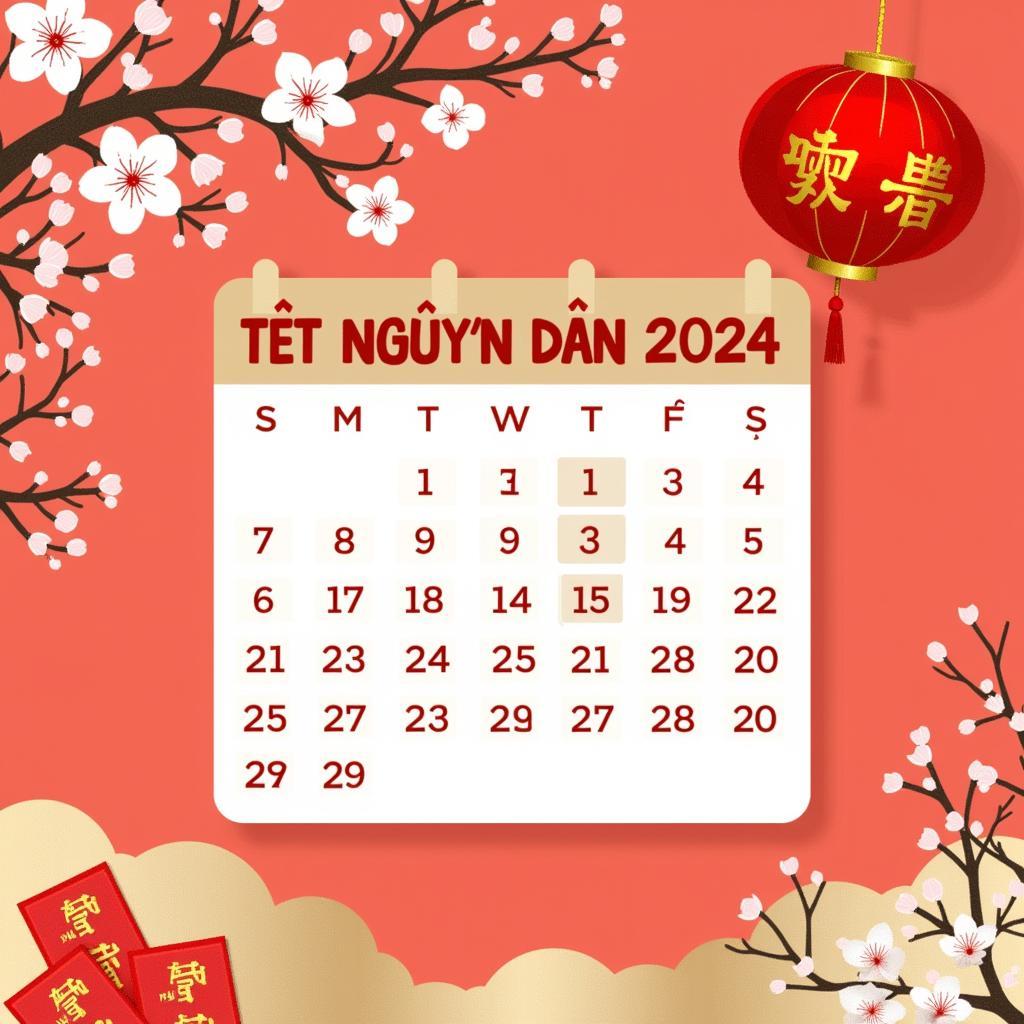 Lịch nghỉ Tết Nguyên Đán 2024