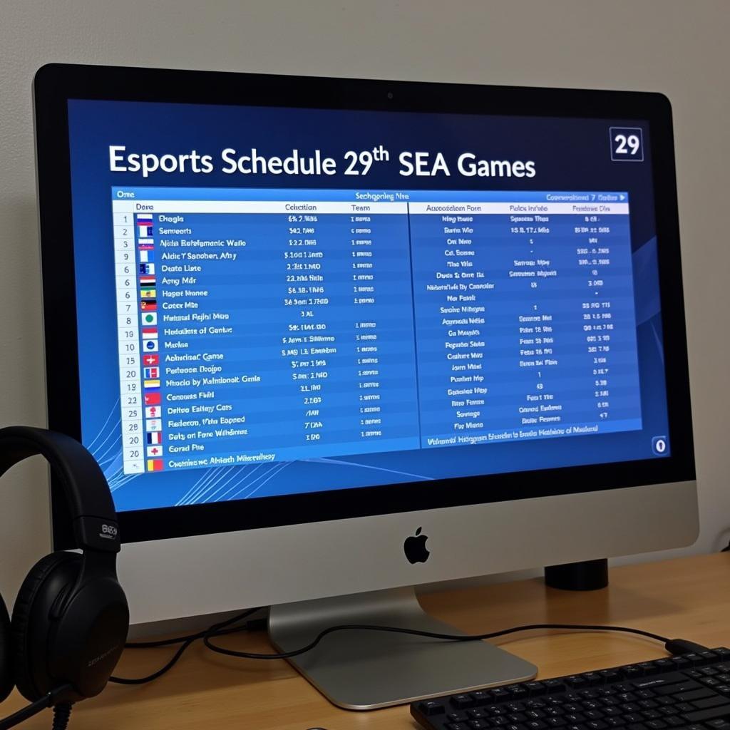 Lịch phát sóng Seagame 29 Esports