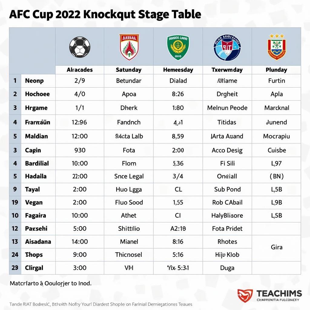 Lịch thi đấu AFC Cup 2022 vòng loại trực tiếp