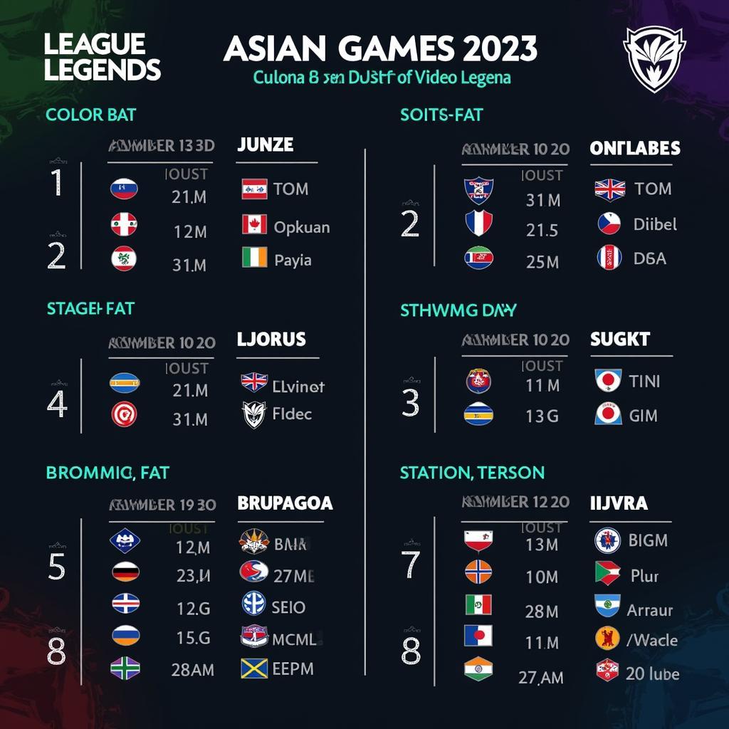 Lịch thi đấu Asiad 2023 LOL