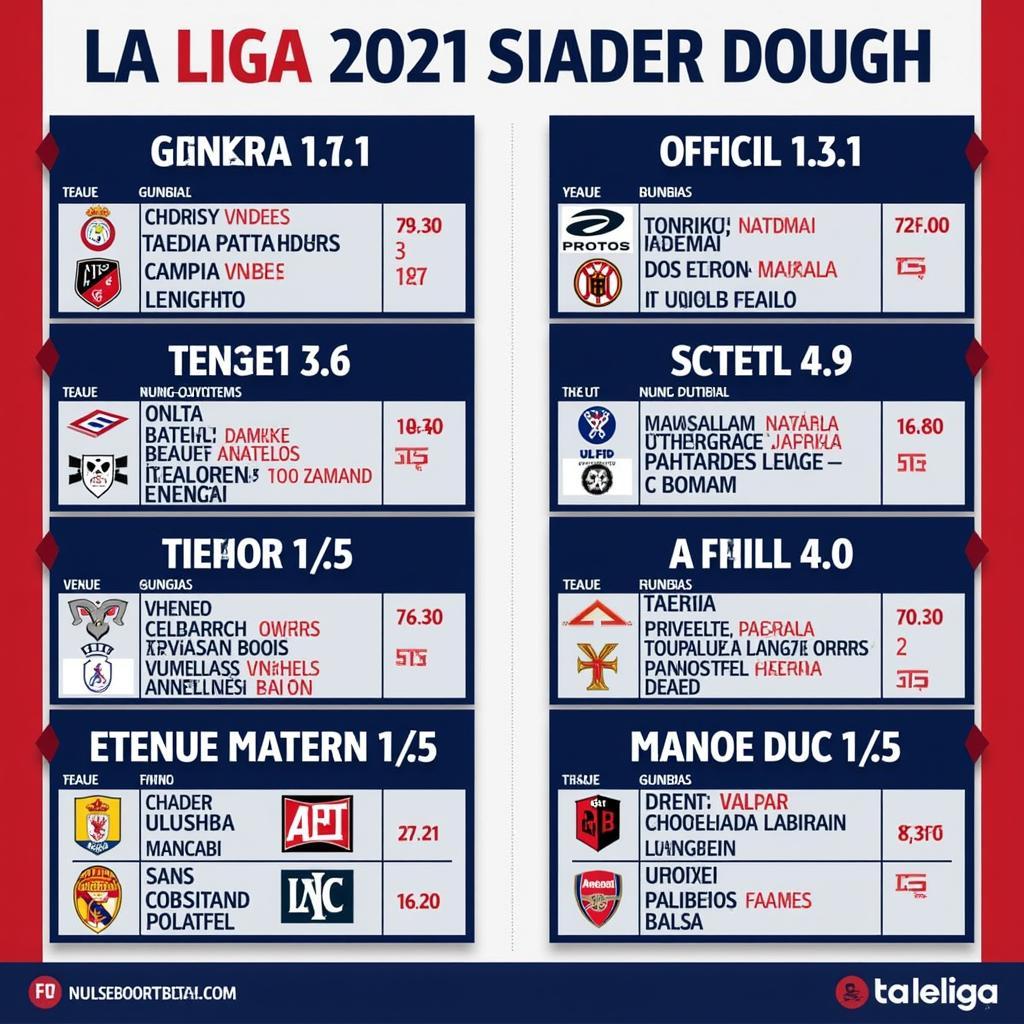 Lịch Thi Đấu La Liga 2021: Thông Tin Chi Tiết và Cập Nhật