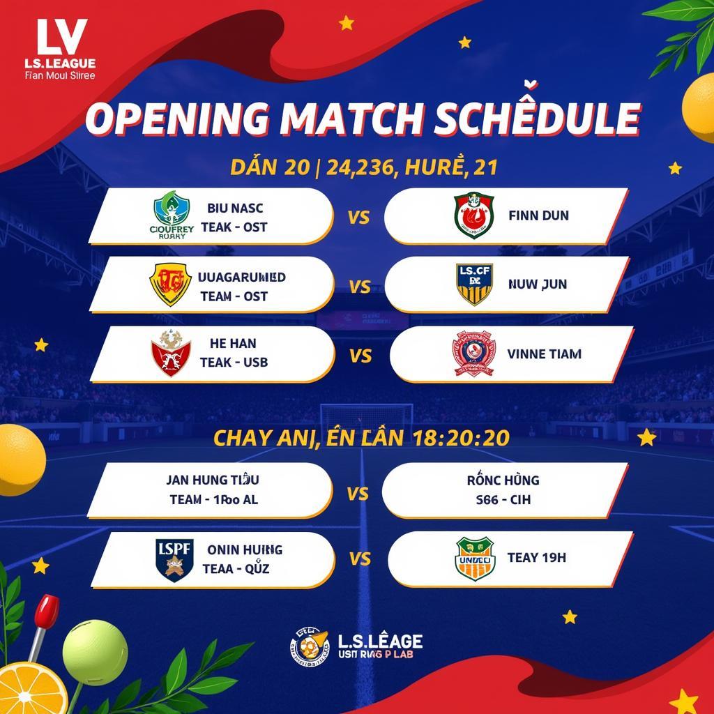 Lịch thi đấu LS V.League 2021 vòng đấu mở màn