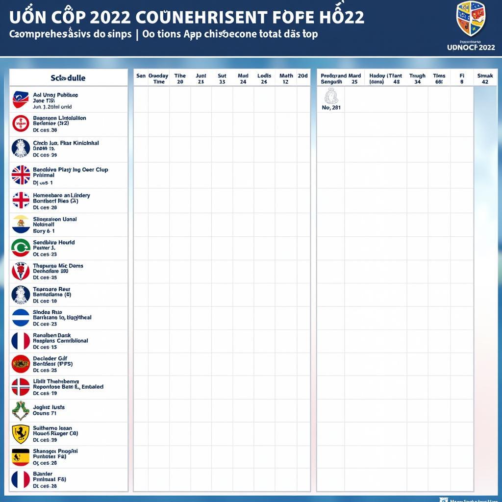 Lịch thi đấu Uôn Cúp 2022: Tổng quan về các trận đấu, thời gian và địa điểm diễn ra.