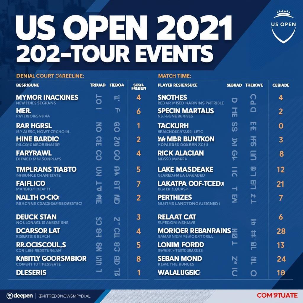 Lịch thi đấu chi tiết US Open 2021