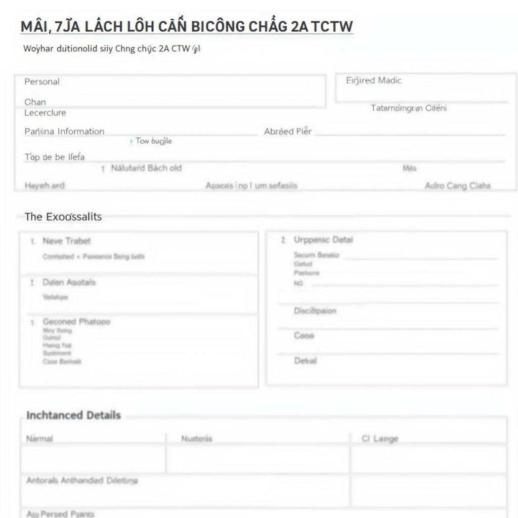 Mẫu Lý Lịch Cán Bộ Công Chức 2A TCTW: Hướng Dẫn Chi Tiết