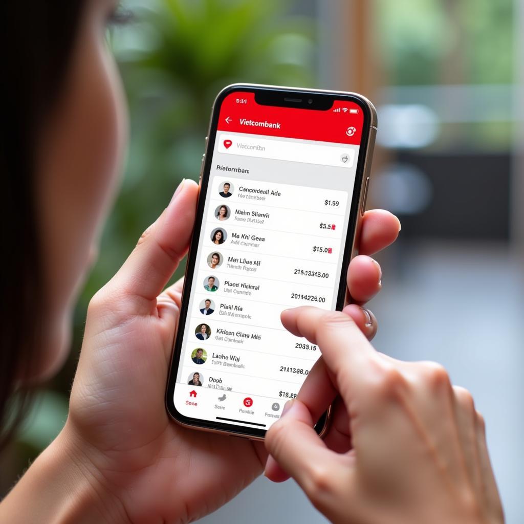 Xem lịch sử giao dịch Vietcombank trên điện thoại